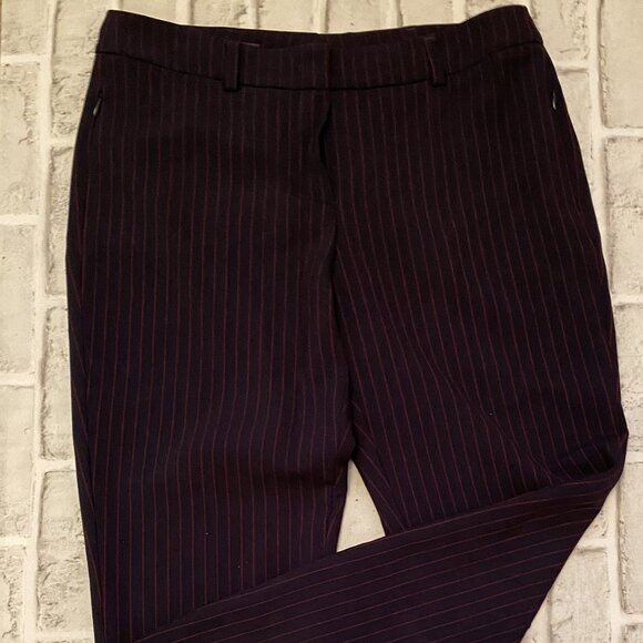 Laurél Dress Pants in Dark Blue with Red Stripe Size 8 - Picture 2 of 8